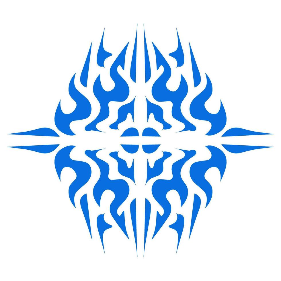 azul cor étnico mandala padrão Projeto ilustração. perfeito para logotipos, ícones, adesivos, tatuagens, Projeto elementos para sites, anúncios e mais. vetor