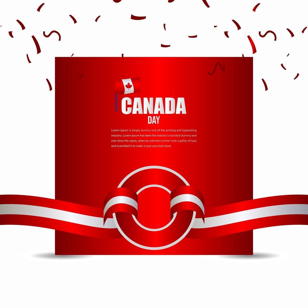 modelo de vetor de ilustração de design de celebração do dia da independência do Canadá