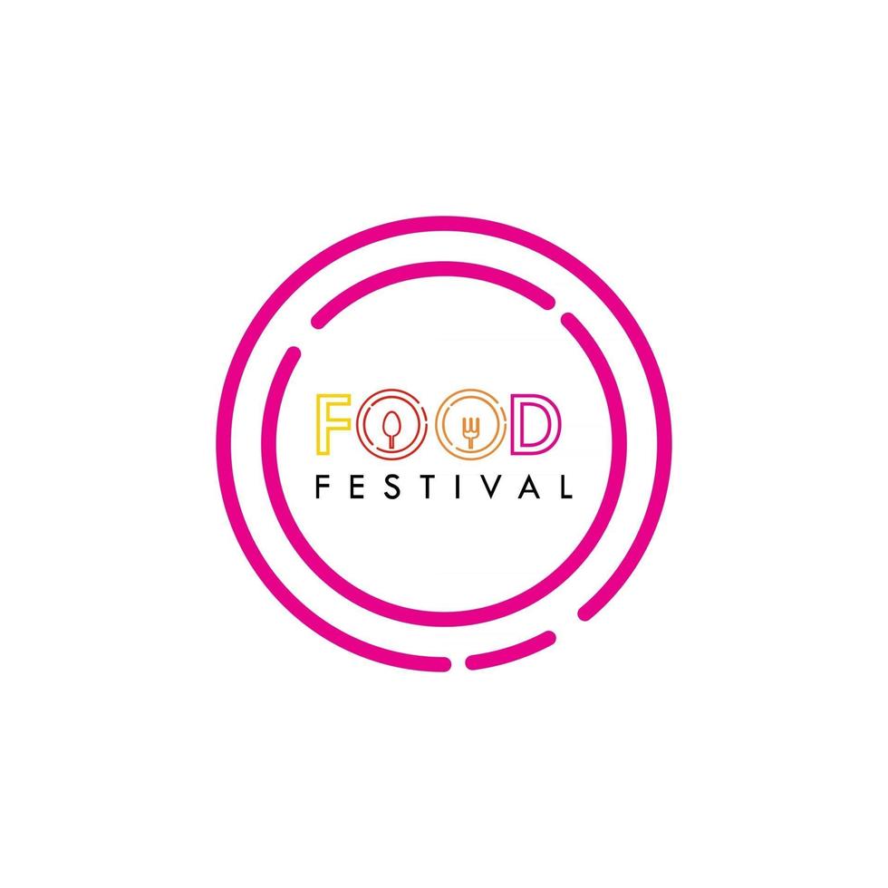 ilustração do projeto do modelo do vetor do logotipo do festival de comida