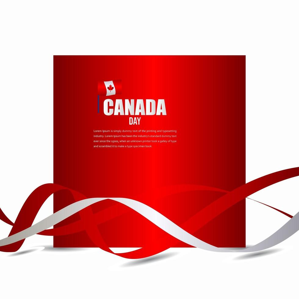 modelo de vetor de ilustração de design de celebração do dia da independência do Canadá