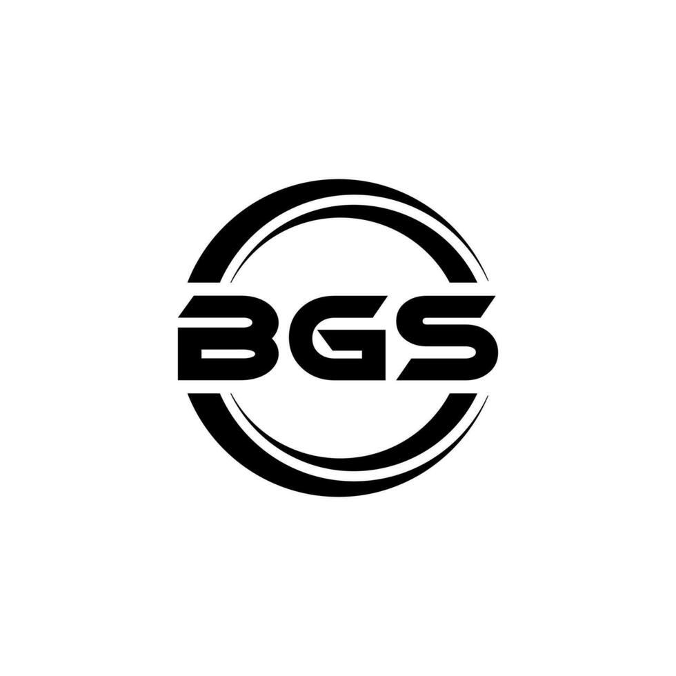 design de logotipo de carta bgs na ilustração. logotipo vetorial, desenhos de caligrafia para logotipo, pôster, convite, etc. vetor