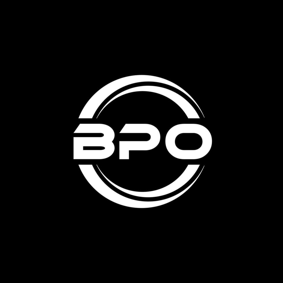 bpo carta logotipo Projeto dentro ilustração. vetor logotipo, caligrafia desenhos para logotipo, poster, convite, etc.