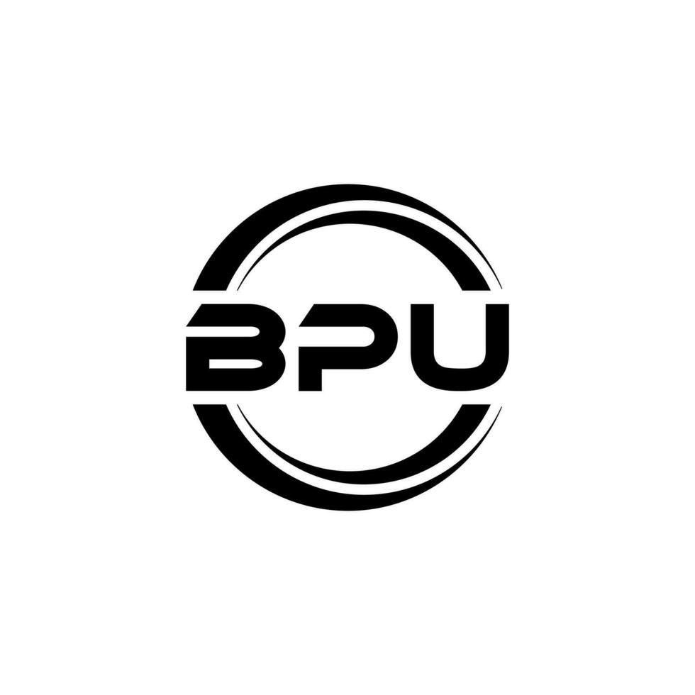 bpu carta logotipo Projeto dentro ilustração. vetor logotipo, caligrafia desenhos para logotipo, poster, convite, etc.