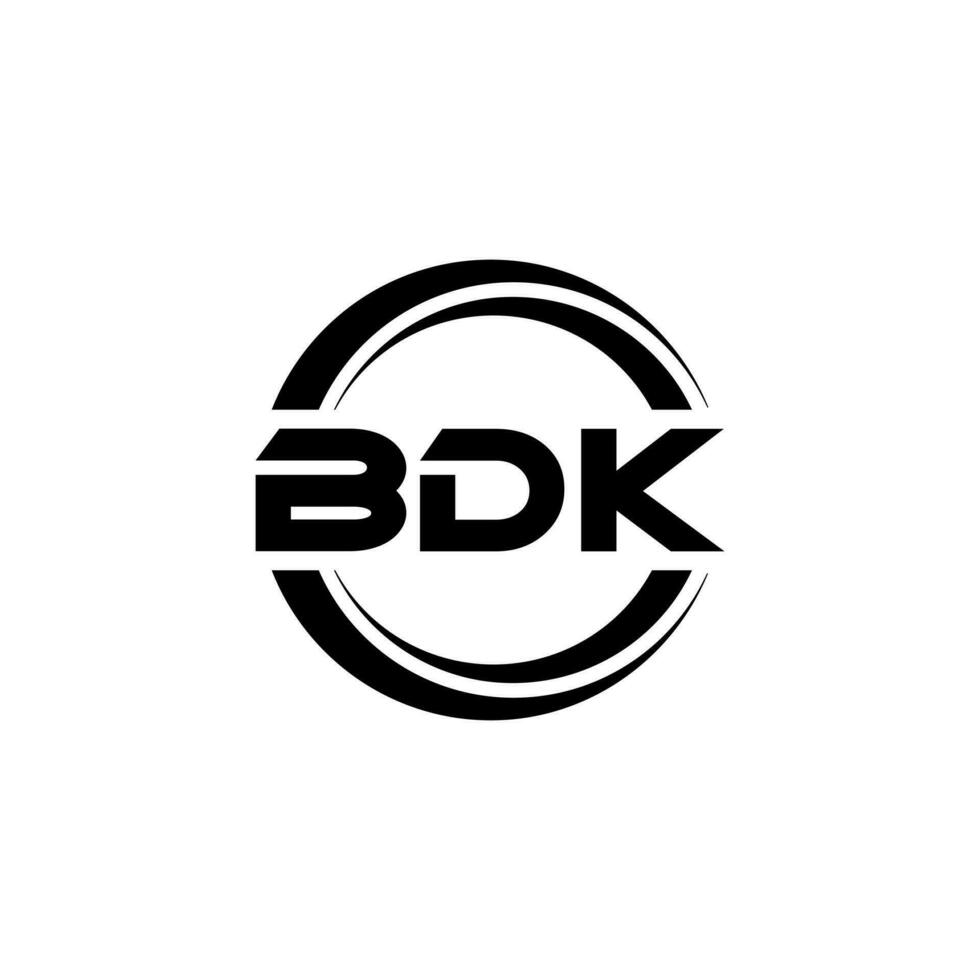 bdk carta logotipo Projeto dentro ilustração. vetor logotipo, caligrafia desenhos para logotipo, poster, convite, etc.