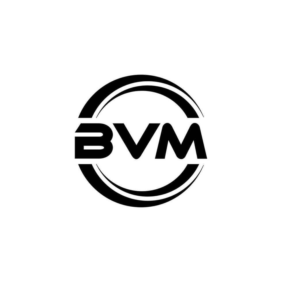 bvm carta logotipo Projeto dentro ilustração. vetor logotipo, caligrafia desenhos para logotipo, poster, convite, etc.