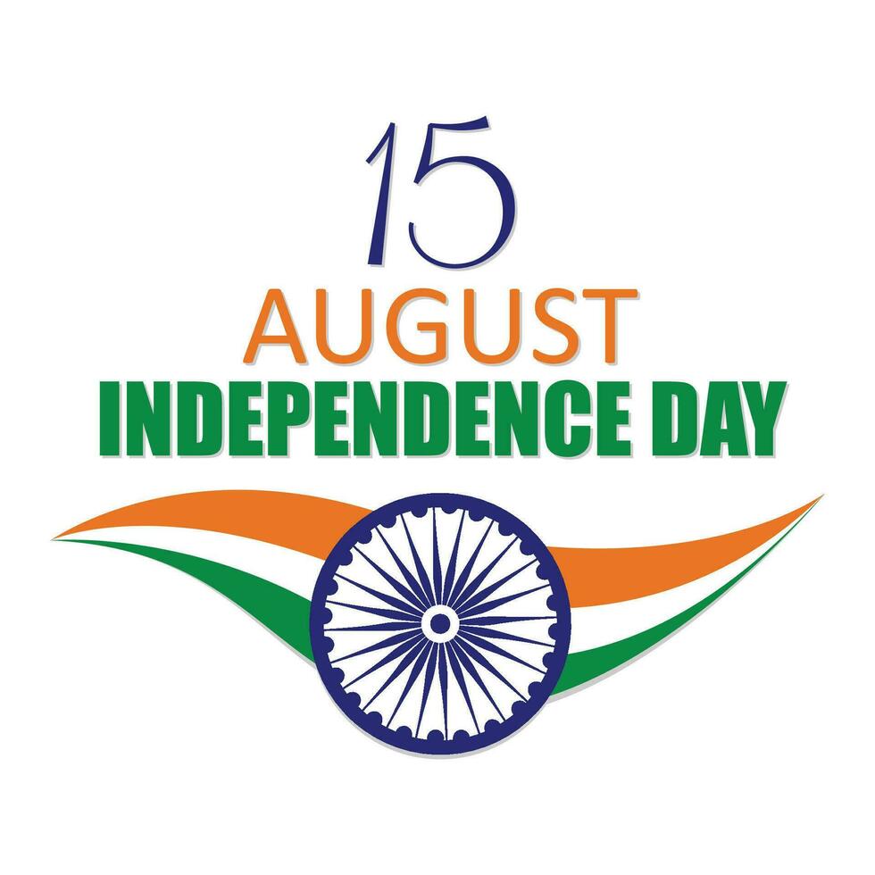 15º agosto indiano independência dia vetor ilustração