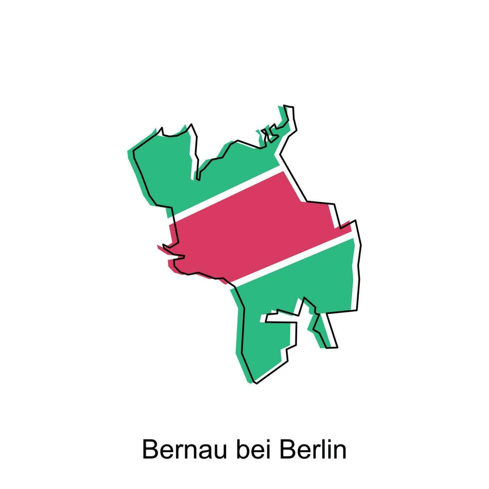 vetor mapa do bernau bei Berlim moderno contorno, Alto detalhado vetor ilustração vetor Projeto modelo, adequado para seu companhia