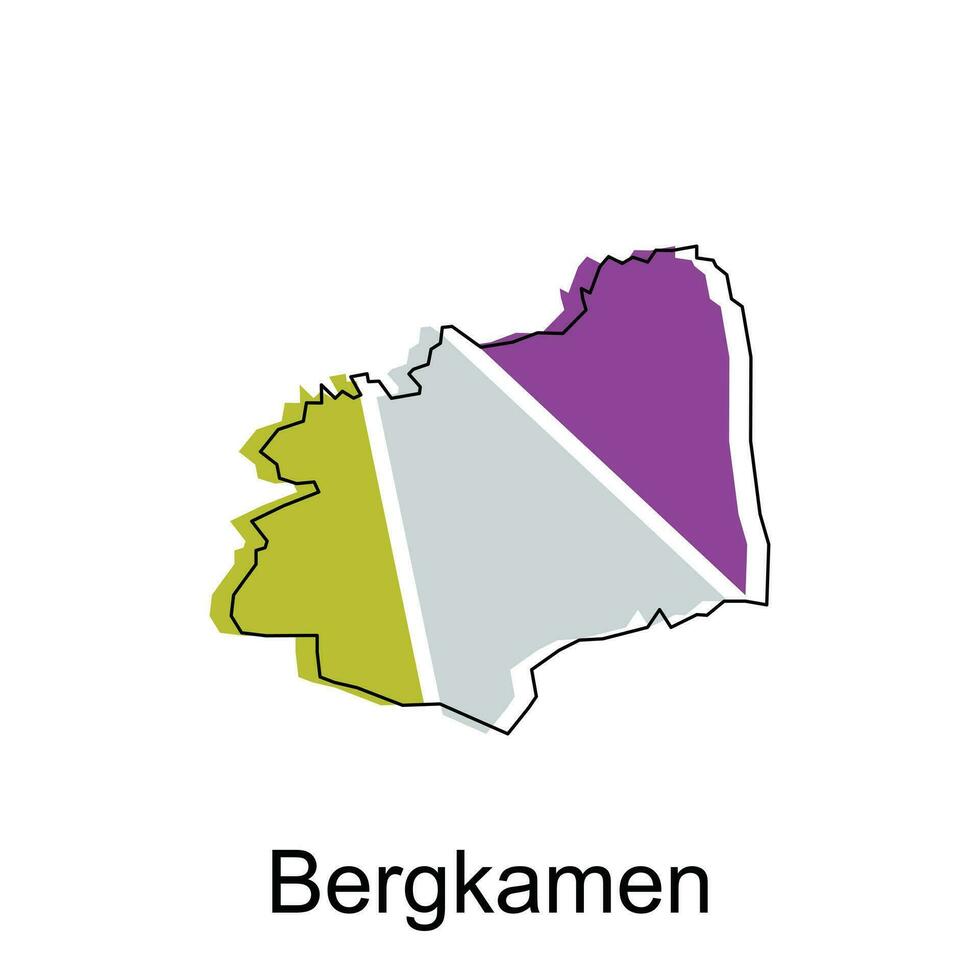 vetor mapa do Bergkamen moderno contorno, Alto detalhado vetor ilustração vetor Projeto modelo, adequado para seu companhia