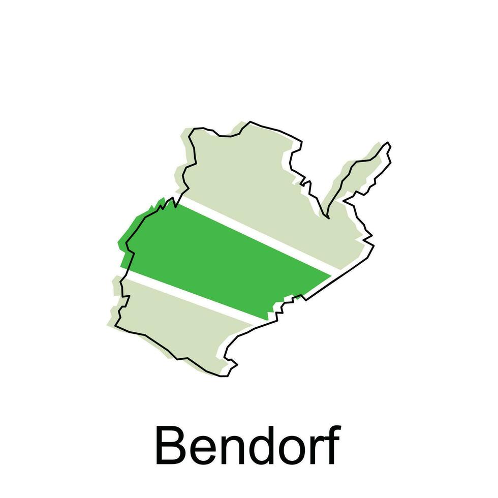 vetor mapa do bendorf moderno contorno, Alto detalhado vetor ilustração vetor Projeto modelo, adequado para seu companhia