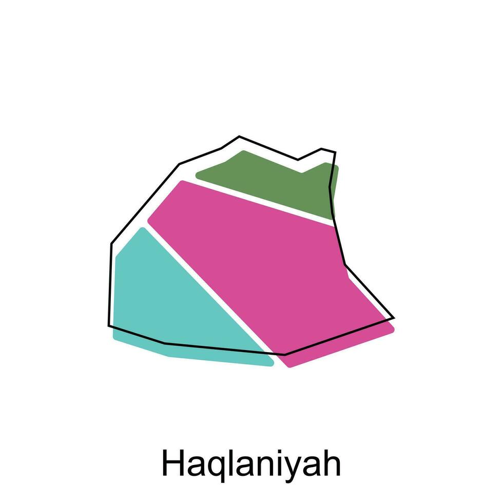 haqlaniyah cidade do Iraque mapa vetor ilustração Projeto modelo em branco fundo