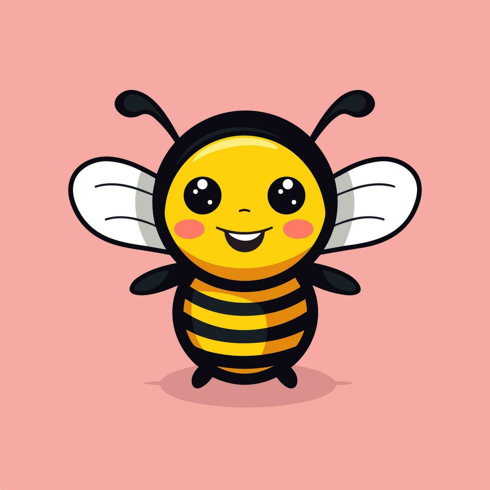 fofa abelha desenho animado ícone logotipo ilustração personagem mascote desenho animado kawaii desenhando arte vetor