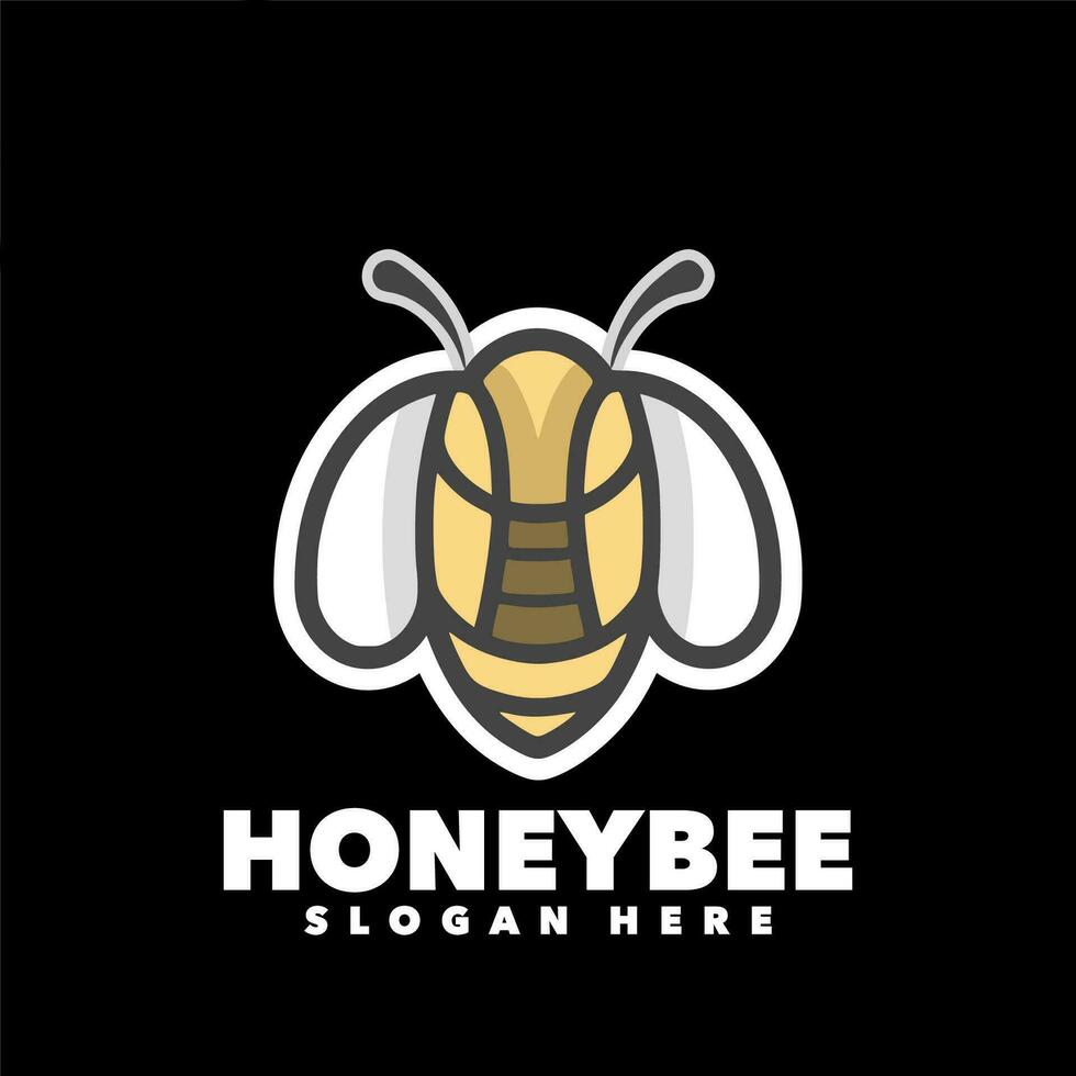 abelha mascote simples vetor