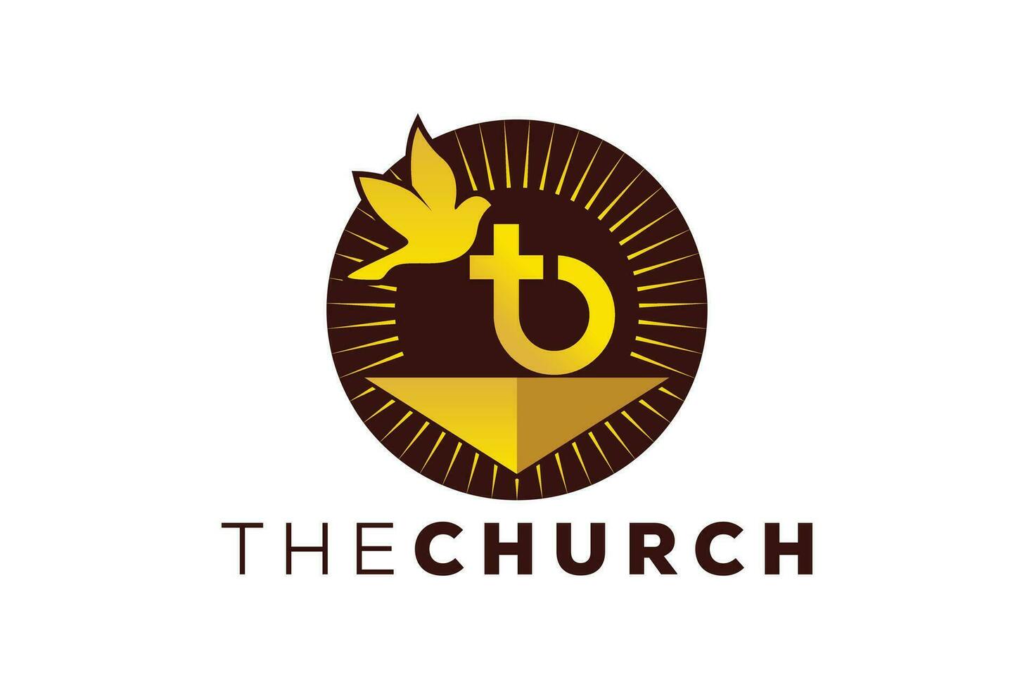 na moda e profissional carta b Igreja placa cristão e pacífico vetor logotipo