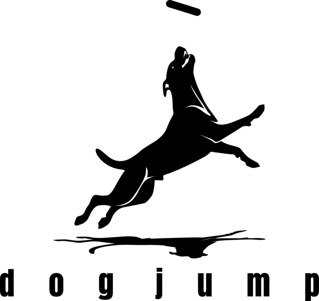 cachorro saltar logotipo Projeto vetor arte