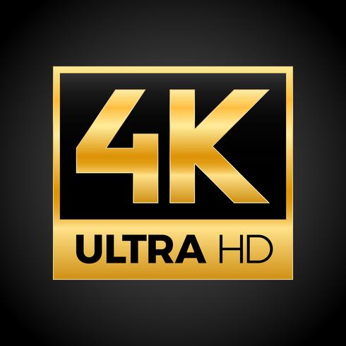 Símbolo 4K Ultra HD vetor