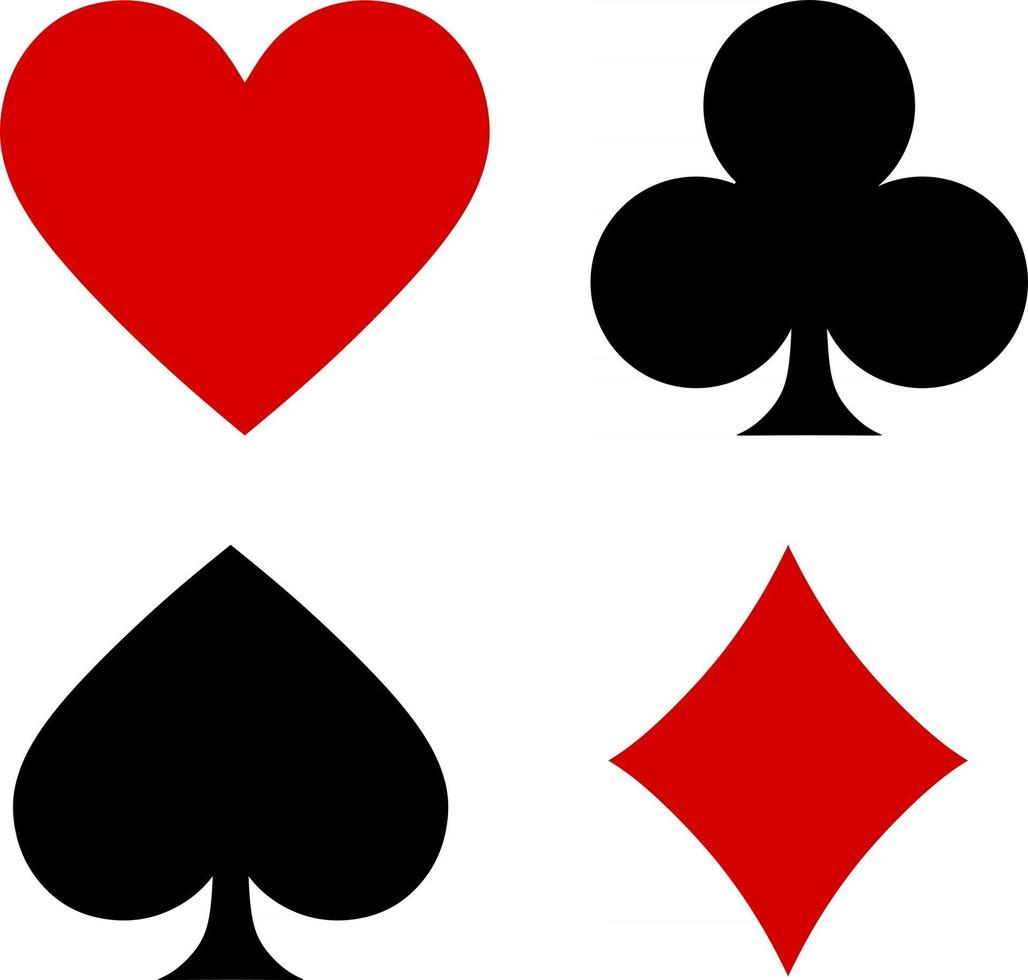 definir símbolos de cartas de pôquer vetor