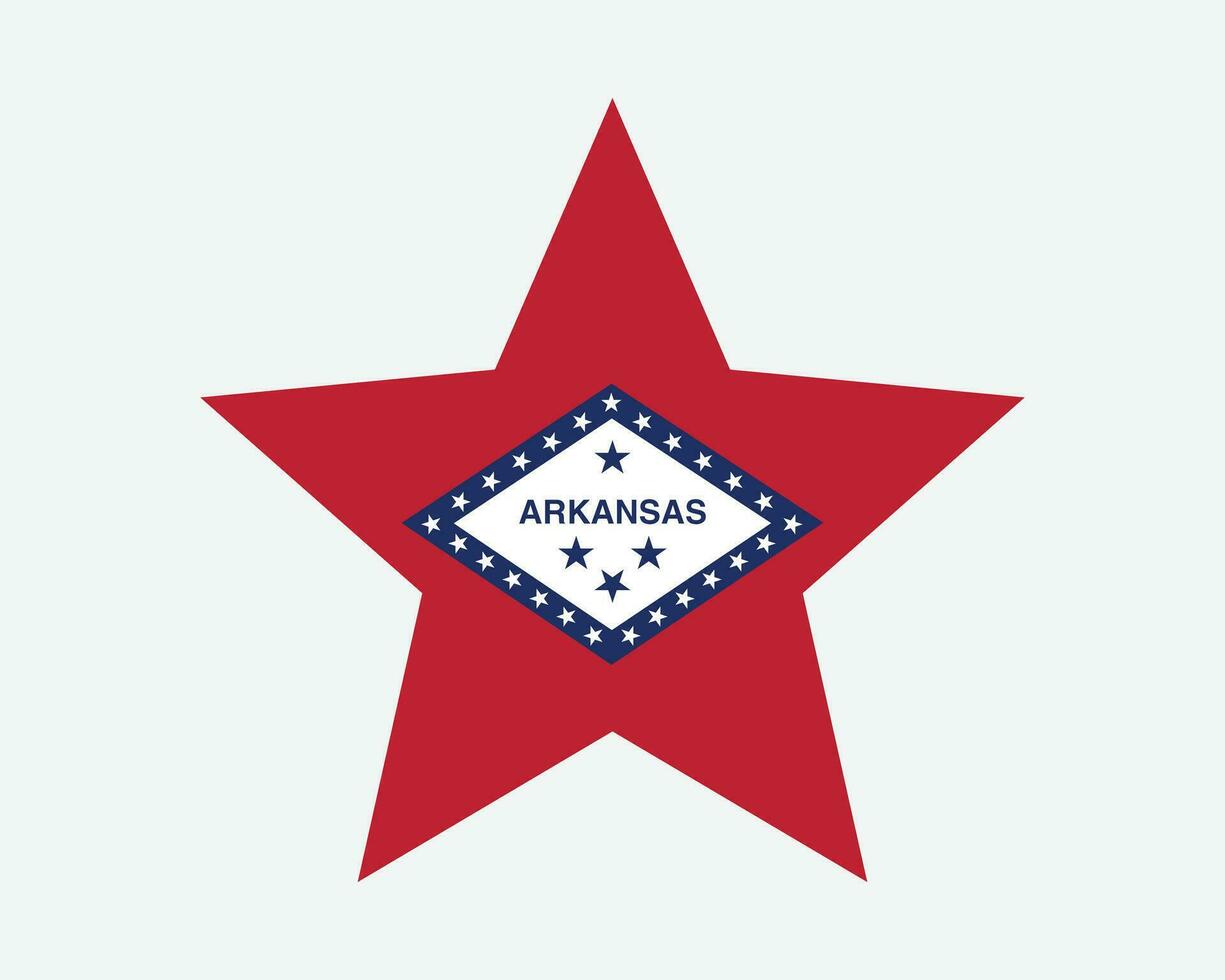 Arkansas EUA Estrela bandeira vetor