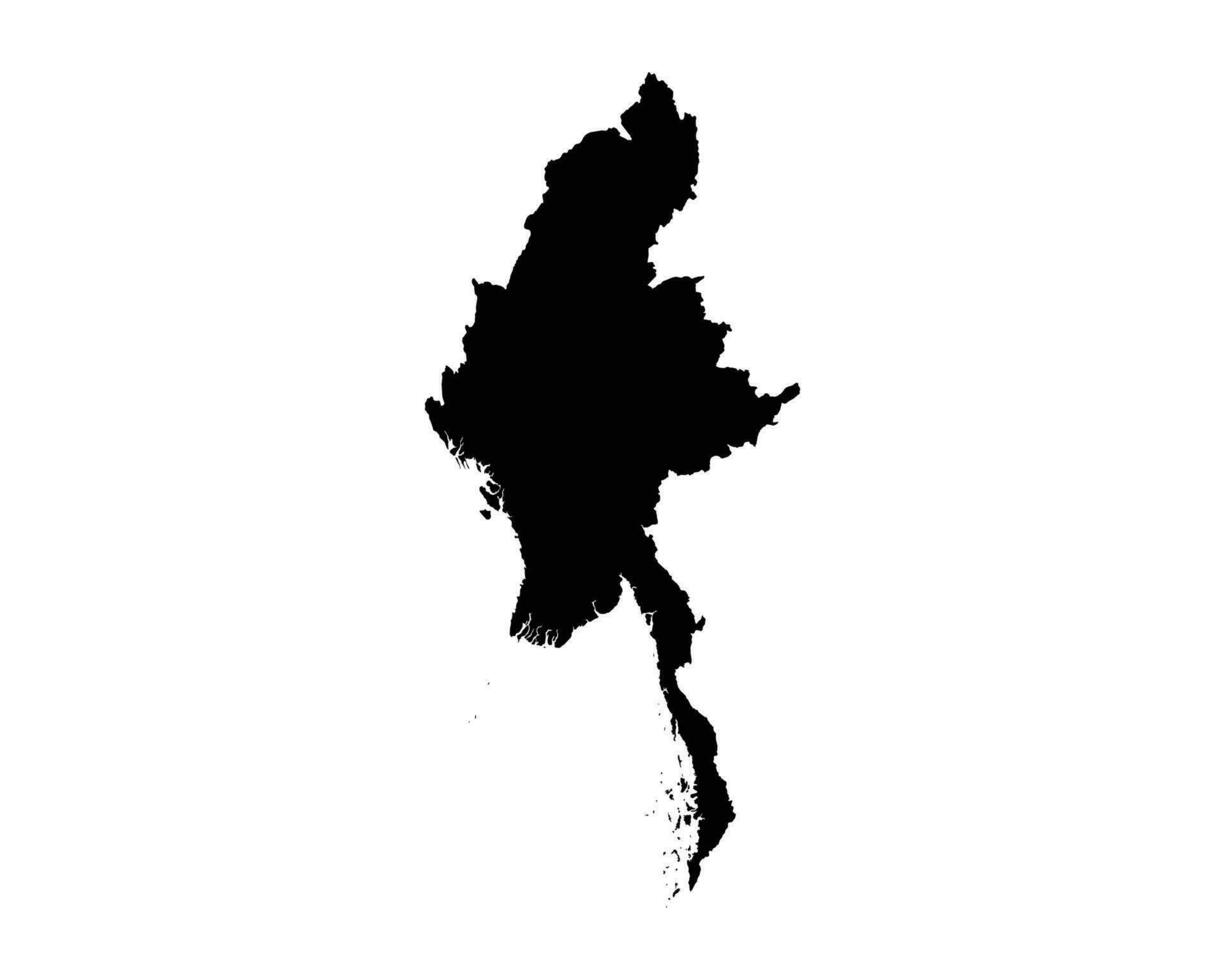 myanmar país mapa vetor