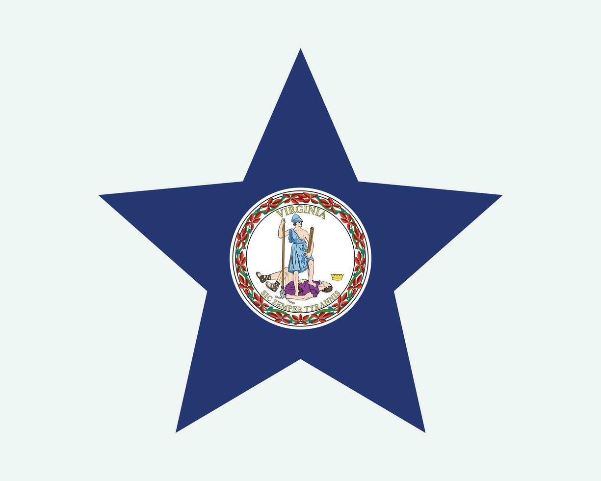 Virgínia EUA Estrela bandeira vetor
