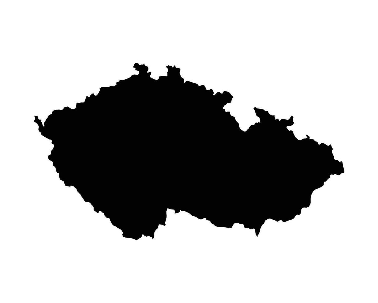 mapa da república checa vetor
