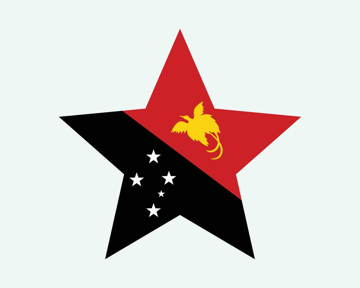 papua Novo Guiné Estrela bandeira vetor