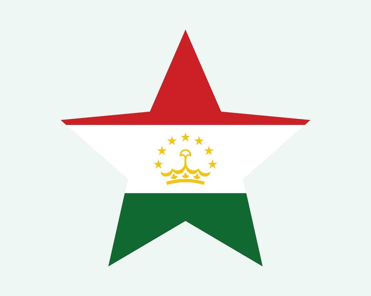 tajiquistão Estrela bandeira vetor