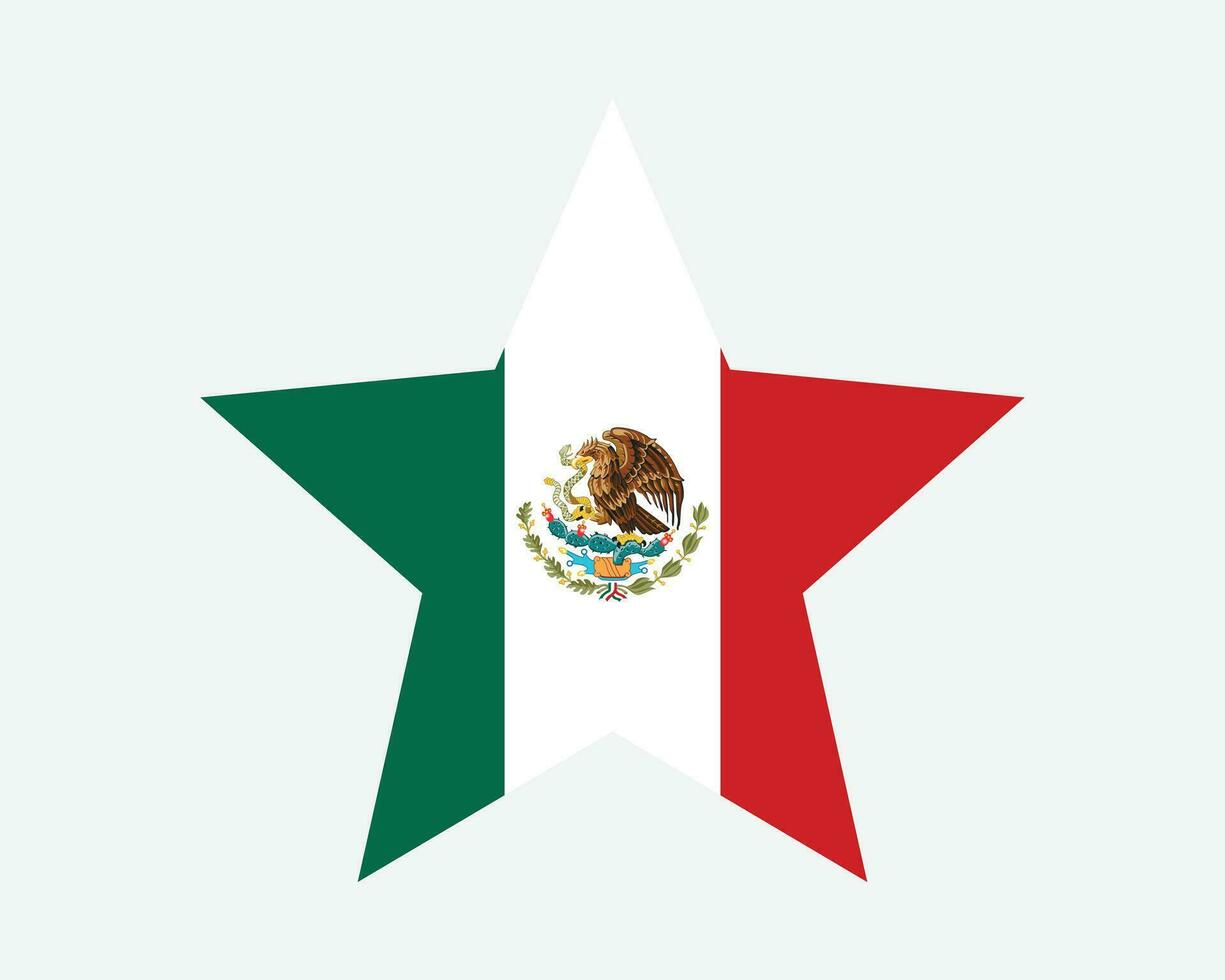 México Estrela bandeira vetor