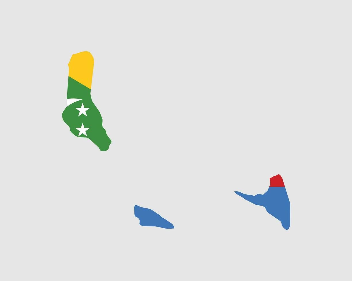 Comores mapa bandeira. mapa do Comores com a comoriano país bandeira. vetor ilustração.