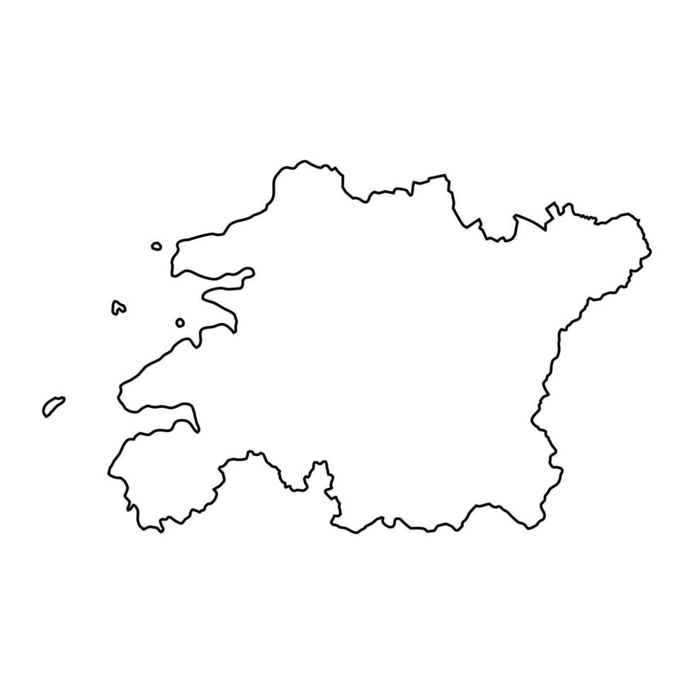 norte jeolla mapa, província do sul Coréia. vetor ilustração.