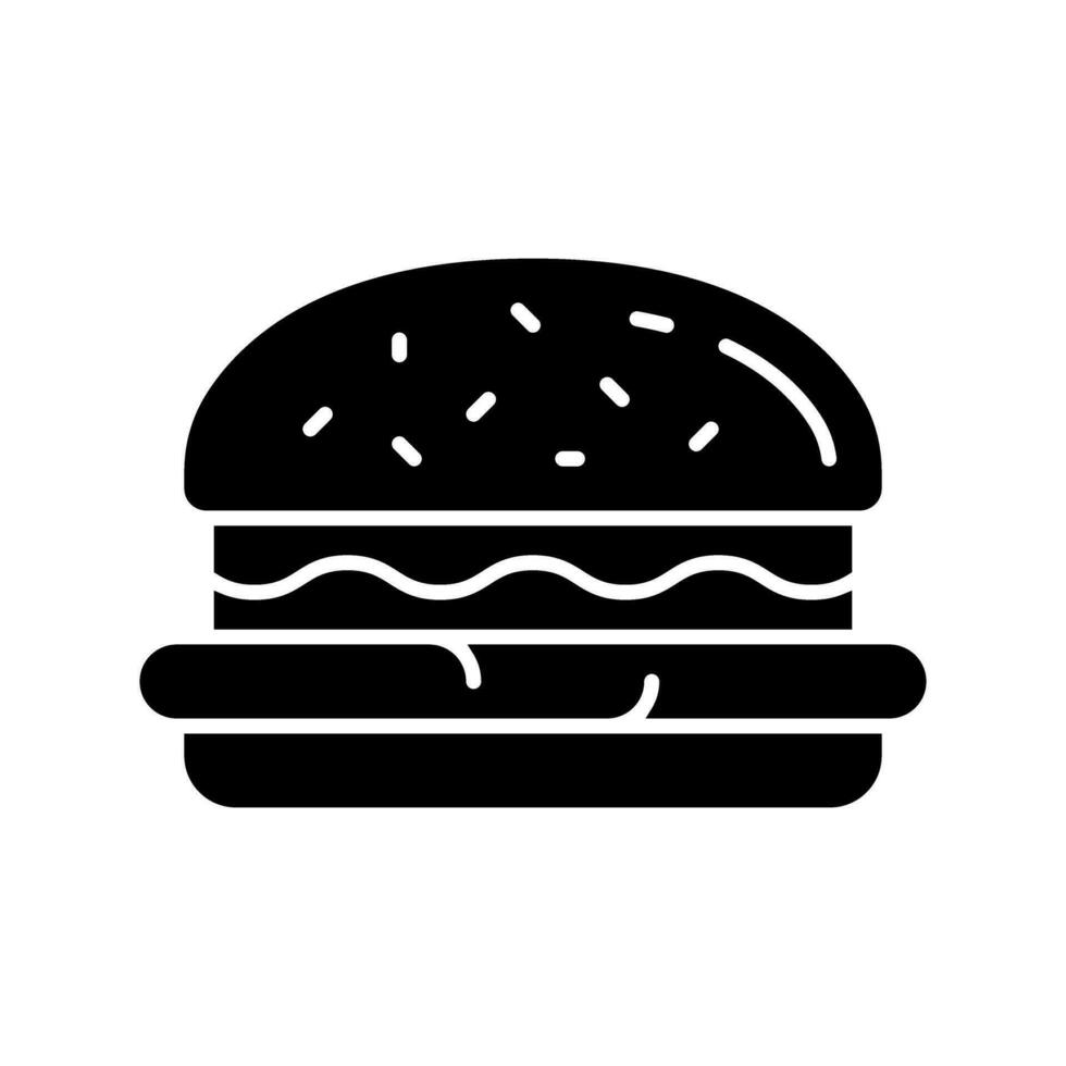 hamburguer ícone vetor. velozes Comida ilustração placa. Comida símbolo. vetor