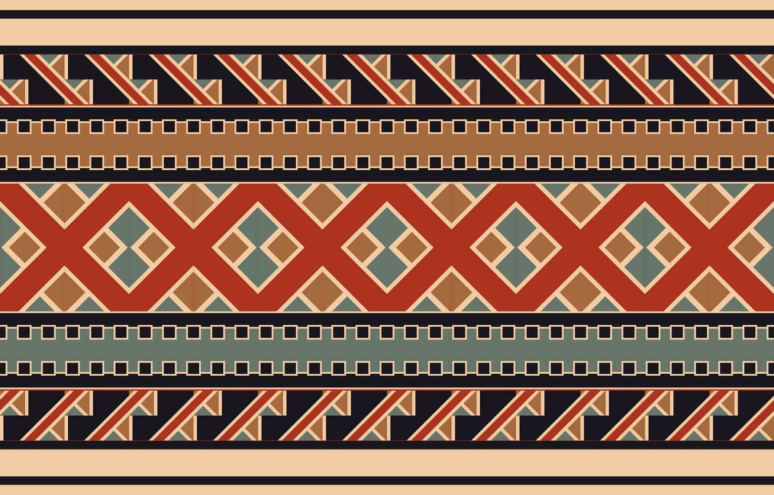 nativo americano sudoeste, asteca, navajo desatado padronizar. tribal Preto e branco geométrico imprimir. étnico Projeto papel de parede, tecido, cobrir, têxtil, tapete, cobertor. vetor