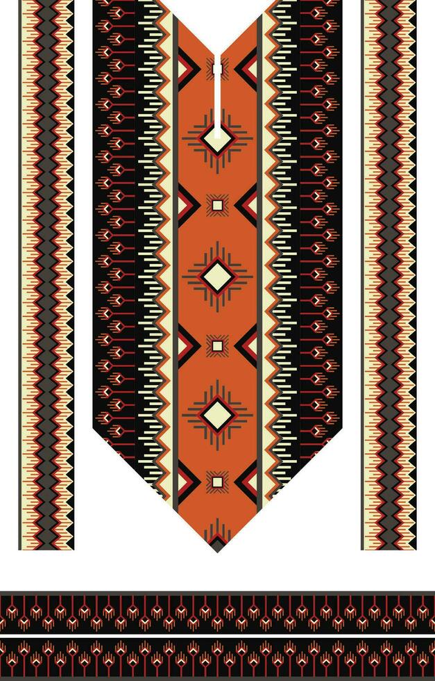 tradicional oriental étnico geométrico padrões, bordado desenhos, floral colares para homens, moda, fundos, papeis de parede, roupas e envoltórios. vetor