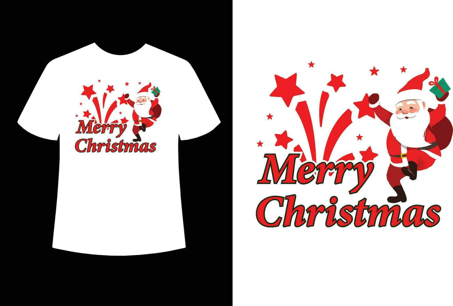 design de camiseta de natal vetor