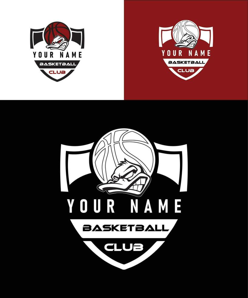 basquetebol clube logotipo Projeto vetor