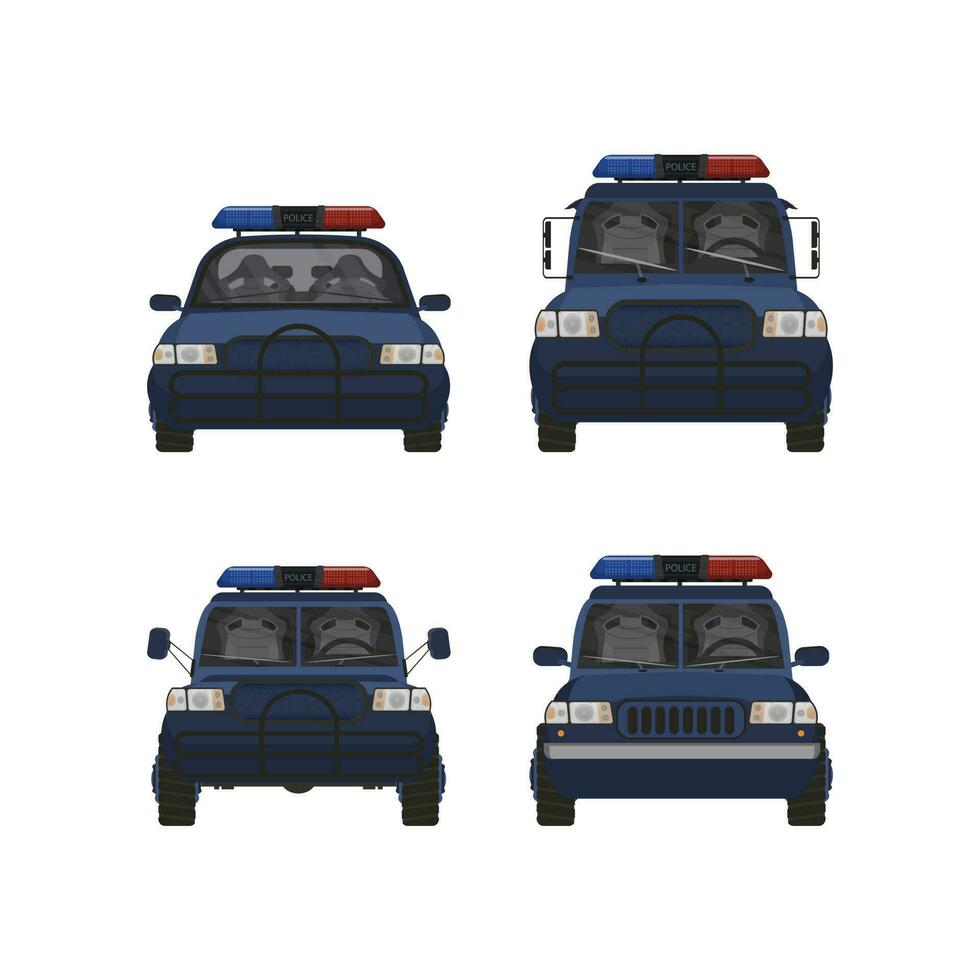 conjunto carros polícia ícone imagem, vetor ilustração Projeto