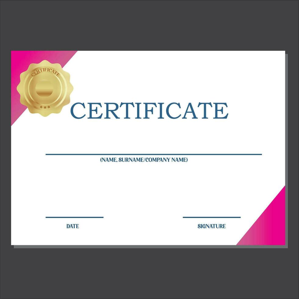 certificado para a nome, companhia ícone, vetor, ilustração, símbolo vetor