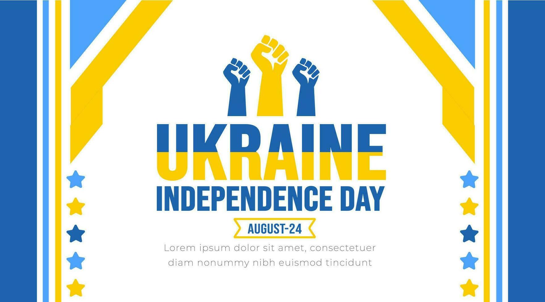 Ucrânia independência dia fundo modelo. feriado conceito. fundo, bandeira, cartaz, cartão, e poster Projeto modelo com texto inscrição e padrão cor. vetor ilustração.