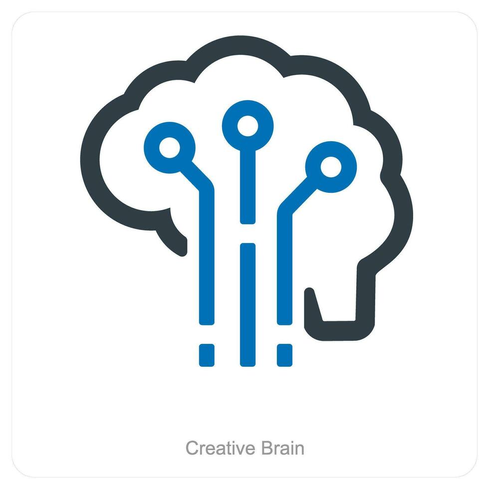 criativo cérebro e humano mente ícone conceito vetor