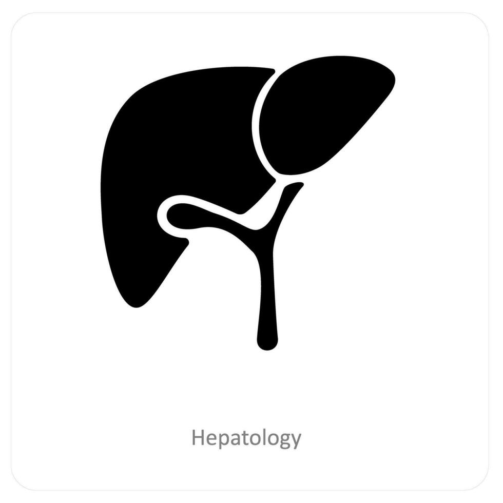 hepatologia e fígado ícone conceito vetor