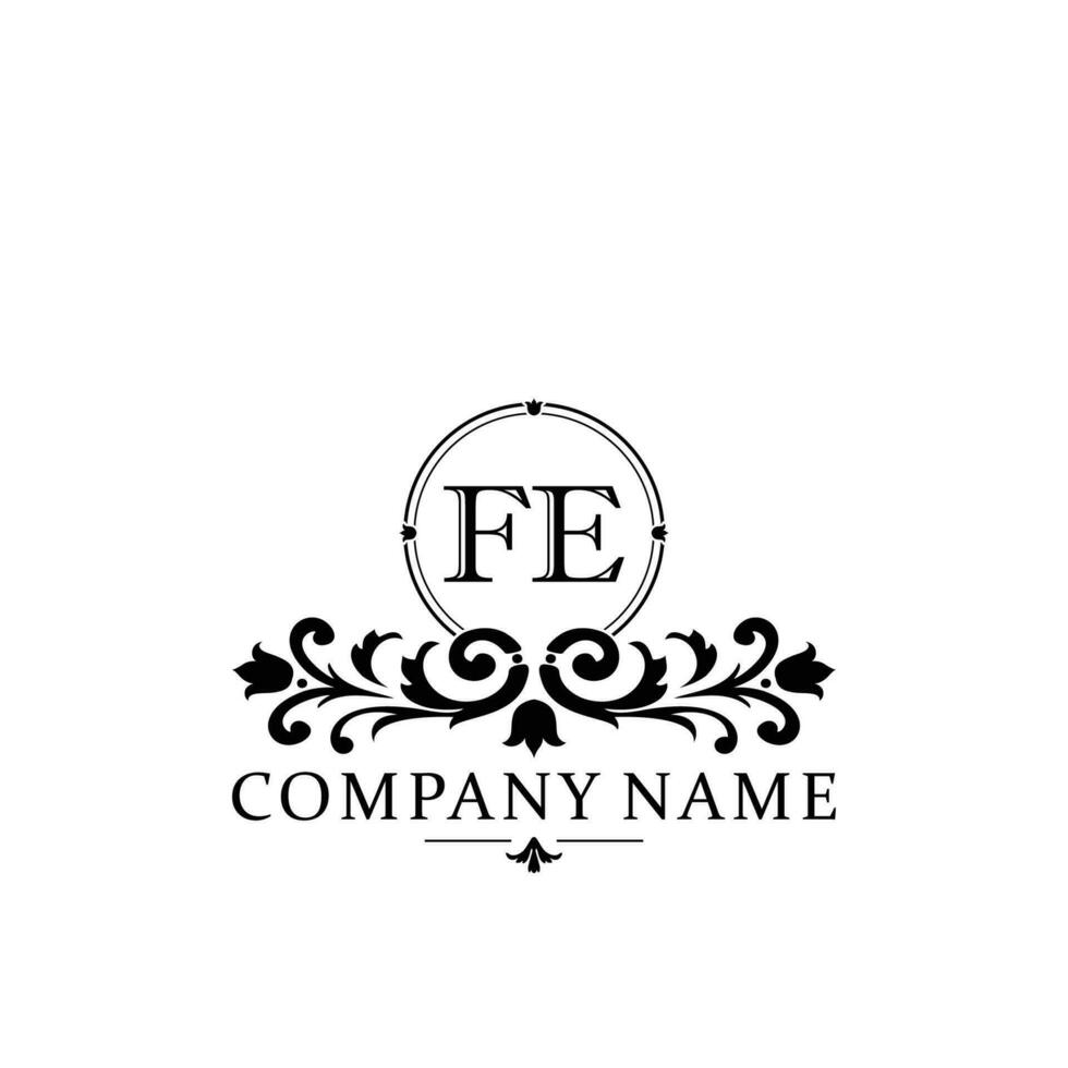 inicial carta fe simples e elegante monograma Projeto modelo logotipo vetor