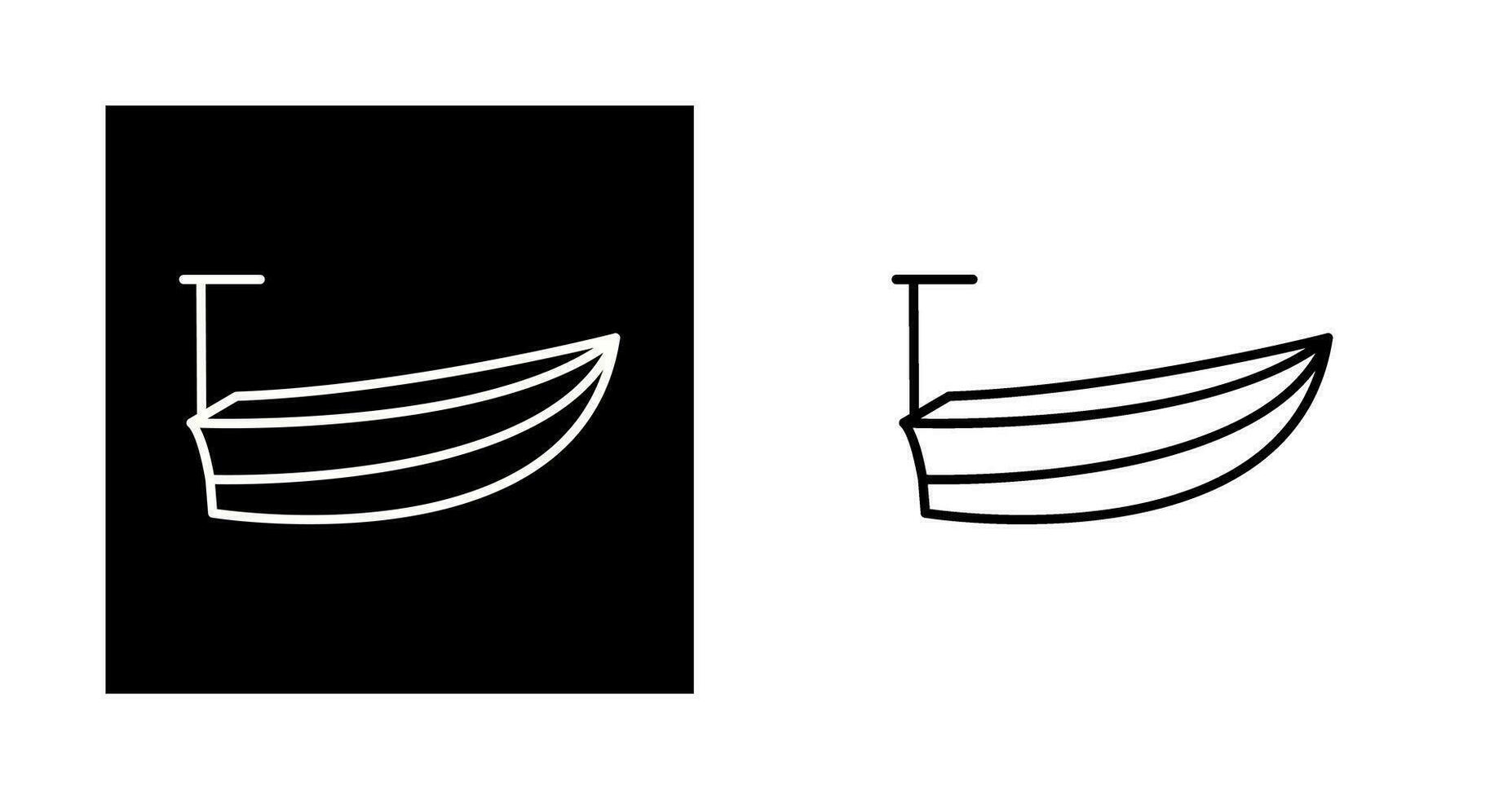 ícone de vetor de barco pequeno