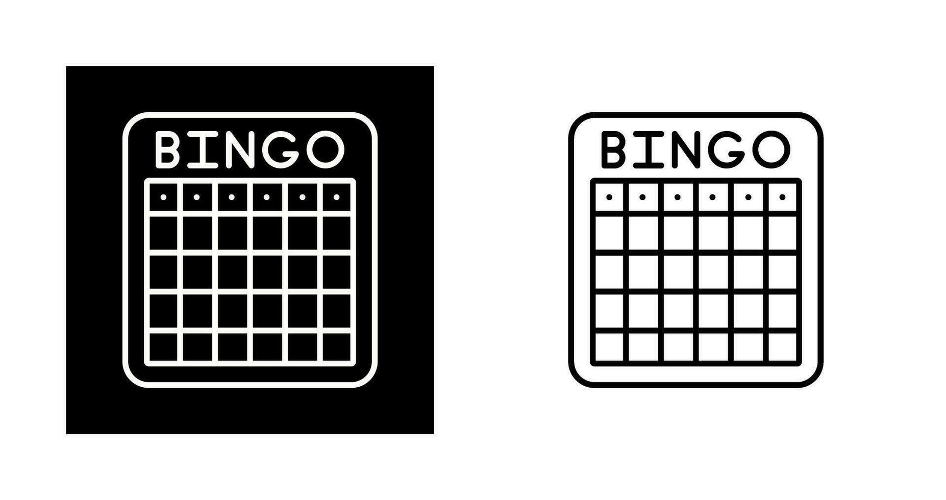 ícone de vetor de bingo