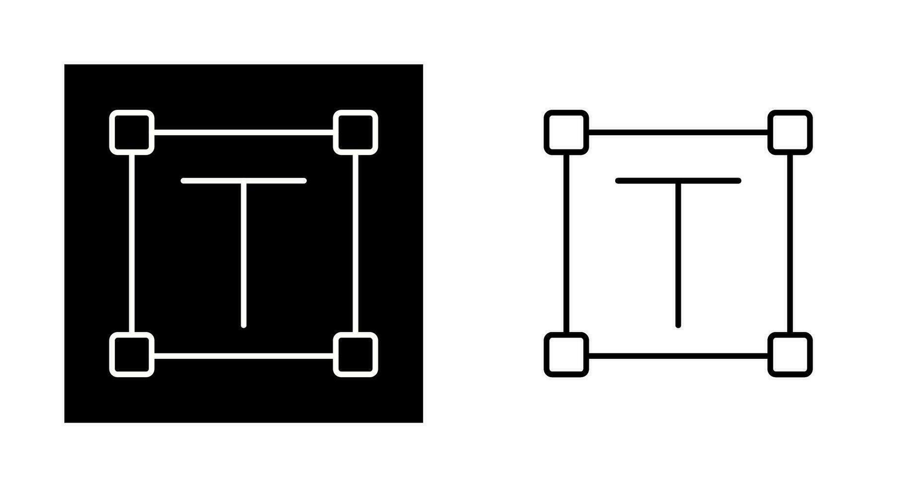 ícone de vetor de texto