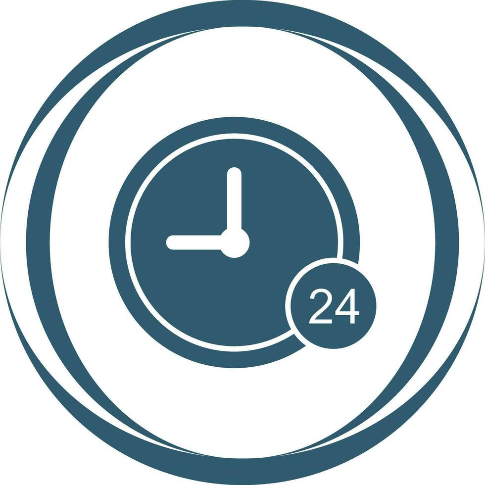 Ícone de vetor de serviço 24 horas