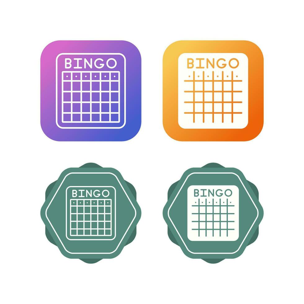 ícone de vetor de bingo