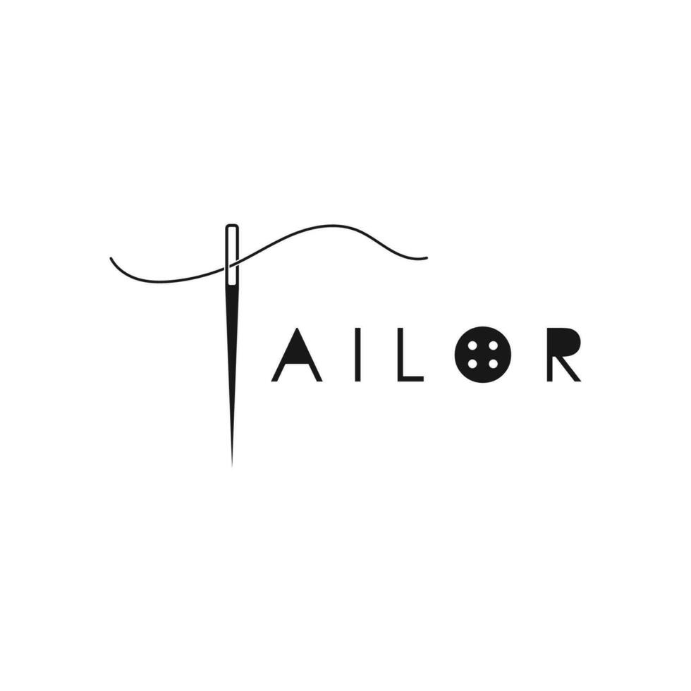 vetor ilustração alfaiate logotipo modelo.