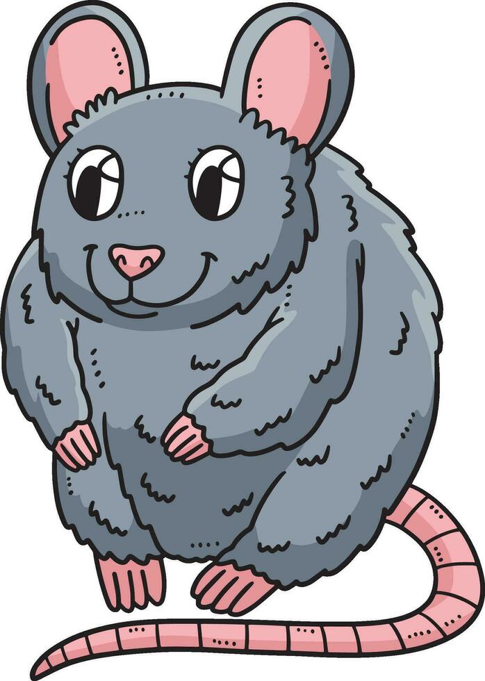 mãe rato desenho animado colori clipart ilustração vetor