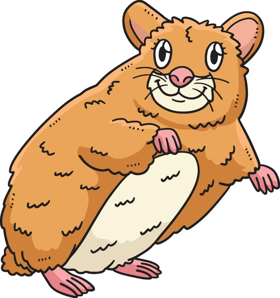 bebê hamster desenho animado colori clipart ilustração vetor