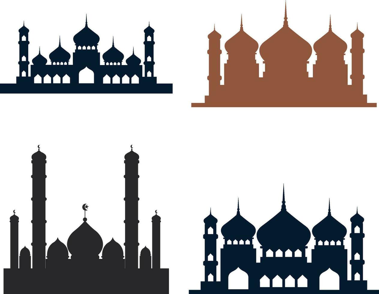 islâmico mesquita silhueta. para Projeto decoração. vetor ilustração