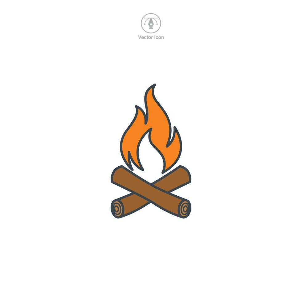 fogueira ícone símbolo vetor ilustração isolado em branco fundo